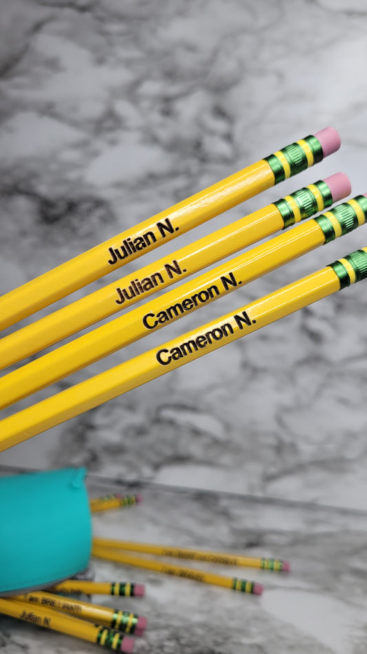 Personalized Engraved Pencils-Set of 12